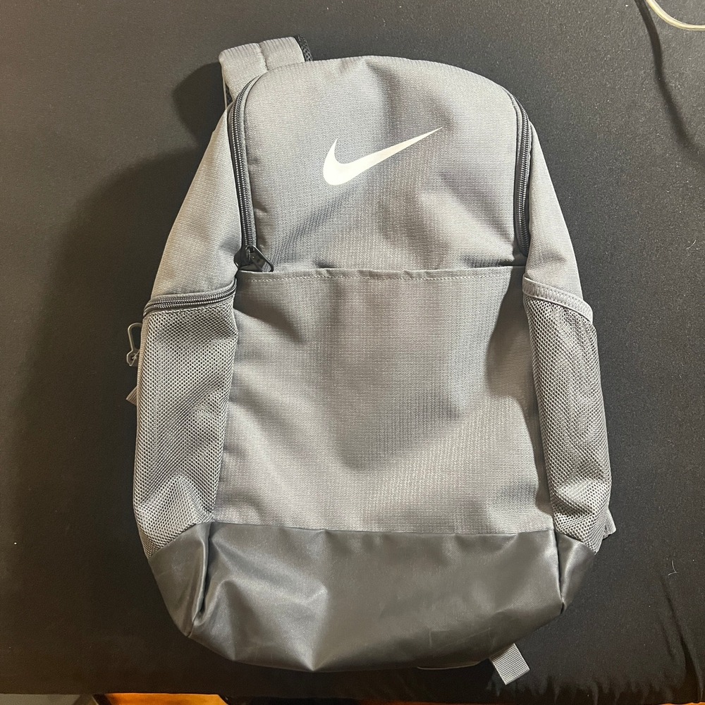 Nike Brasilia Training Backpack Grey Black BA5954-026 Sport Gym Bag